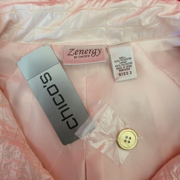 Chico's Zynergy Embossed Leah Jacket Delicacy Size 2/Large - Picture 8 of 12